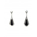 Boucles d'oreilles rétro - Onyx & Nacre